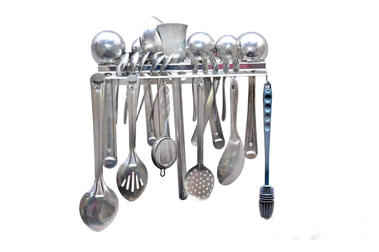 EXTRHUB Wall Mounted Spoon and Cup Hooks Rail (Stainless Steel), Multiutility Kitchen Organizer (B0DBMJS3Q6) Amazon Price History, Amazon Price Tracker