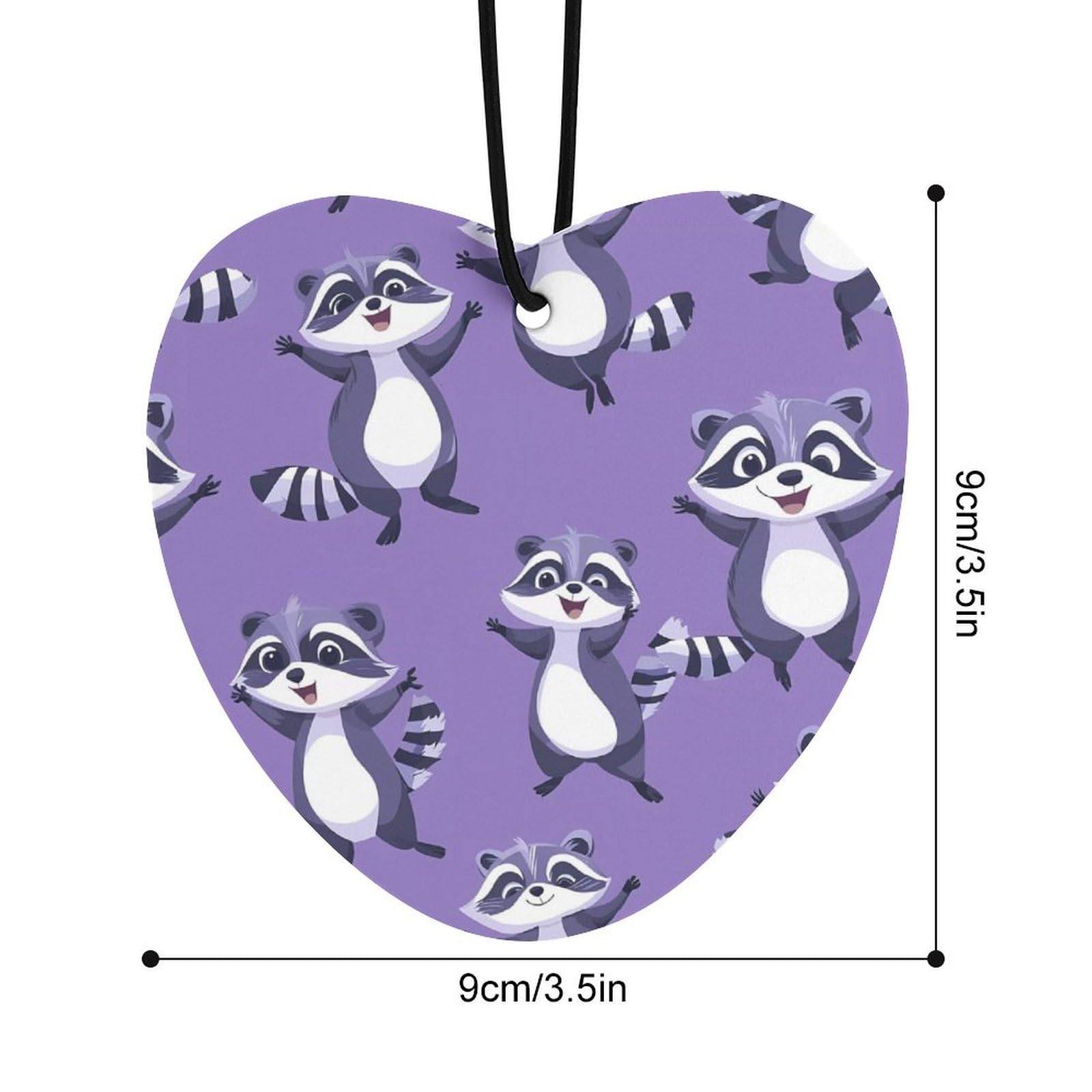 Raccoon Car Air Freshener Hanging Aromatherapy Tablets for Car Accessories Love form