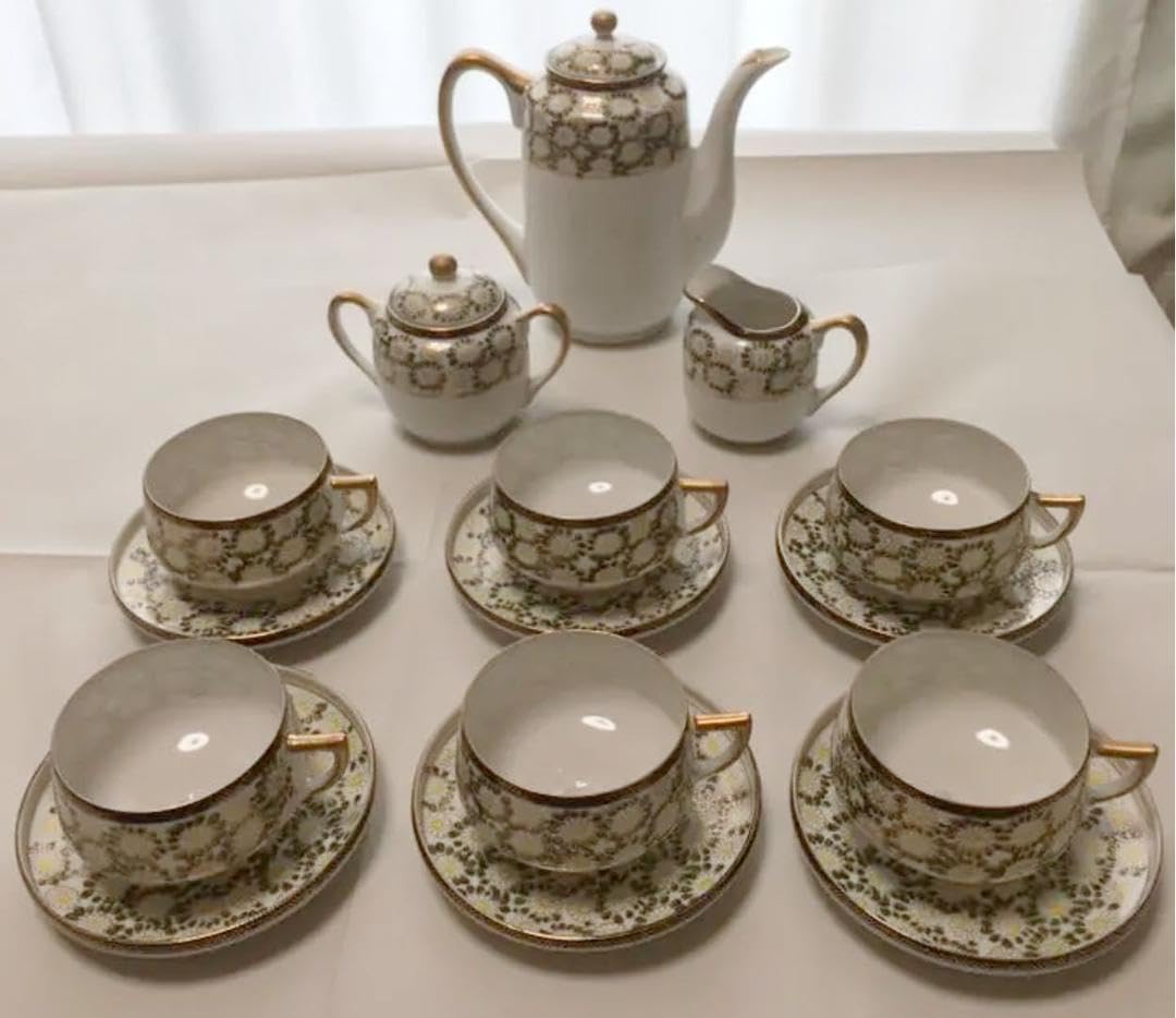 アンティーク　芸者透かし絵入り　ティーカップセット　エッグシェル アンティーク 芸者透かし絵入り ティーカップセット エッグシェル