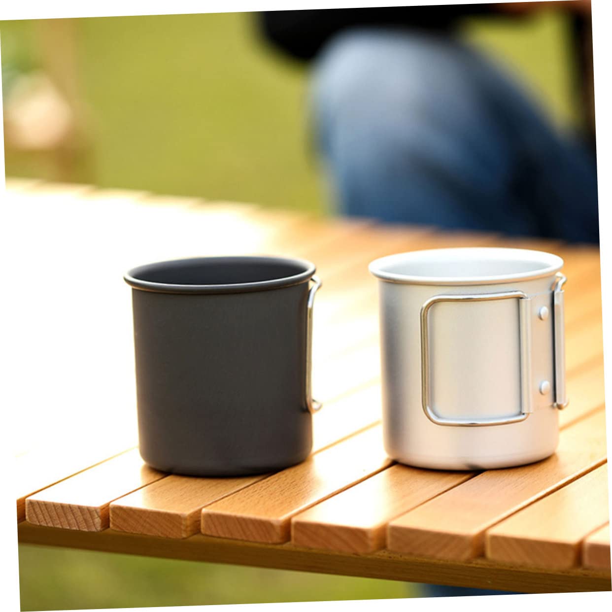 BESPORTBLE 4piezas Taza De Camping Inoxidable Vaso Portátil Para Agua Para Acampadas Picnics y Viajes Diseño Apilable y Fácil De Limpiar