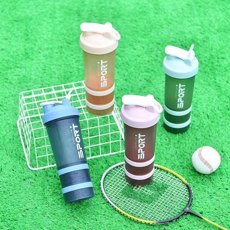 Blender Shaker Bottle Leak Proof 16oz with Storage Perfect for Protein Shakes and Pre Workout