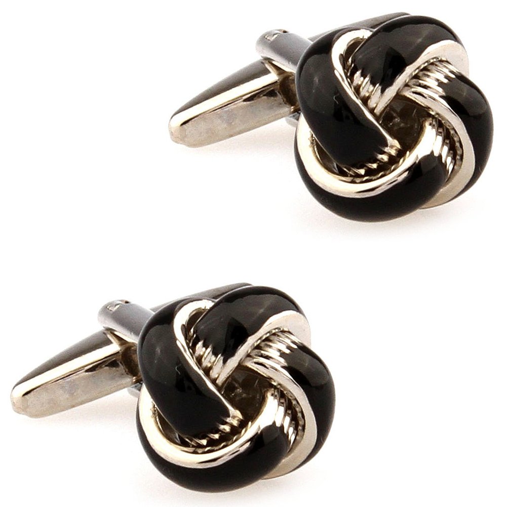 CIFIDET Enamel Knot Cufflink Fashion Men Cuff Link With Velvet Bag and Gift Box Jewelry Accessories Present