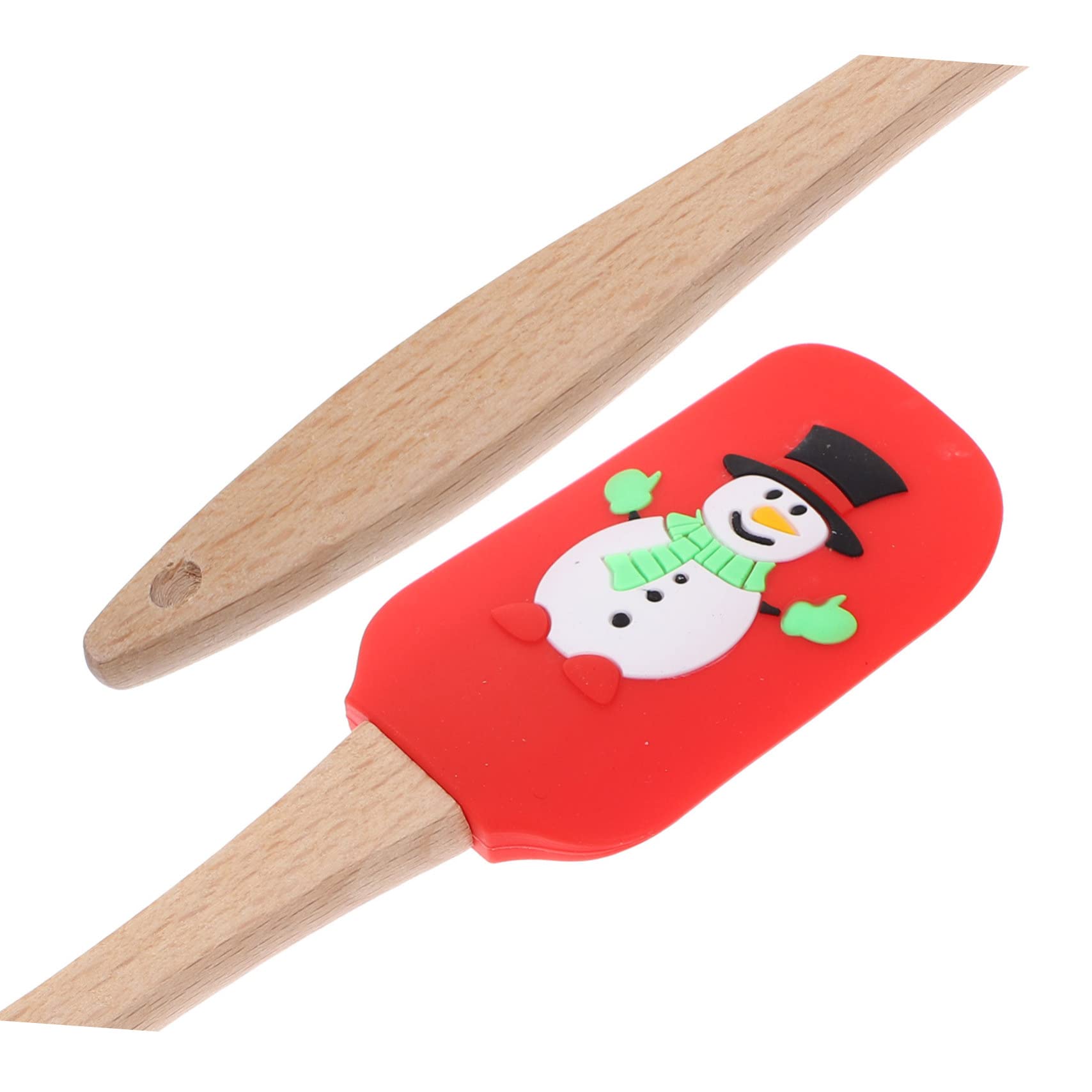 Cabilock 8 Piezas Raspador De Mantequilla De Silicona Raspadores De Pastel De Desgaste Espátulas Caseras Para Hornear Raspadores Para Hornear Domésticos Mantequilla De Galleta Madera