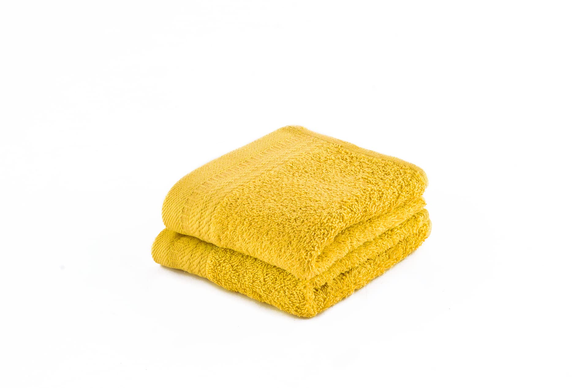 Top Towel - Premium - Large Bath Towels - Bath Towels - 2 Face Towels or Bidet -30x50cm - 100% Cotton - 600g - Lemon