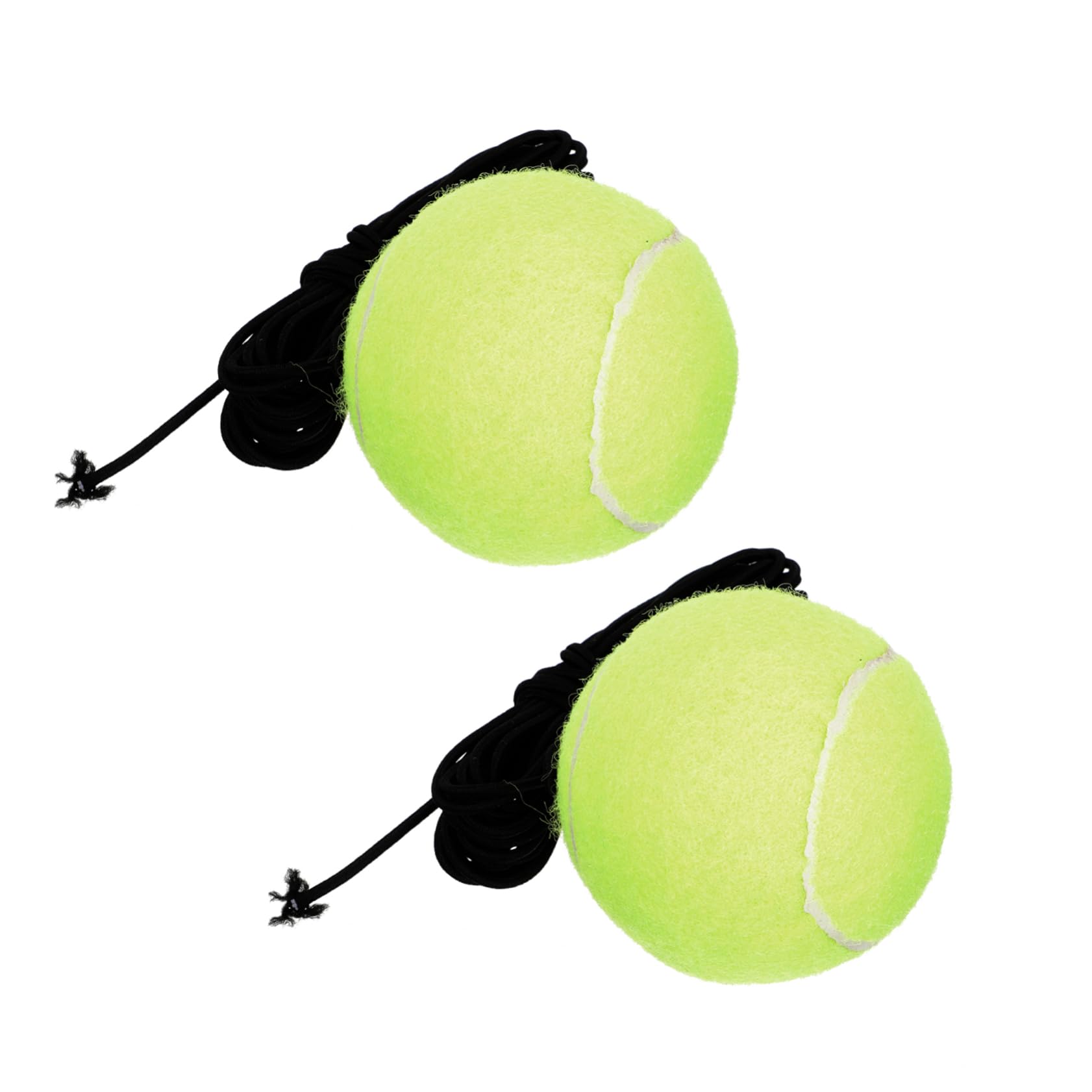 Abaodam 2pcs High Bounce Tennis Practice Balls with Elastic Rope Durable Training Balls for Adults for Tennis Drills and Dog Training Activities Use
