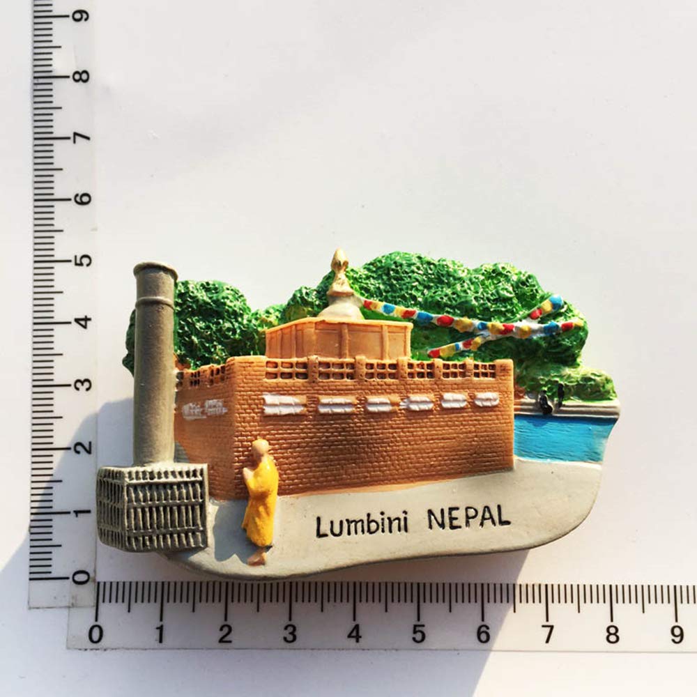 Magnete Frigorifero 3D Lumbini Nepal – Souvenir Di Viaggio Artigianale, Decorazione Casa
