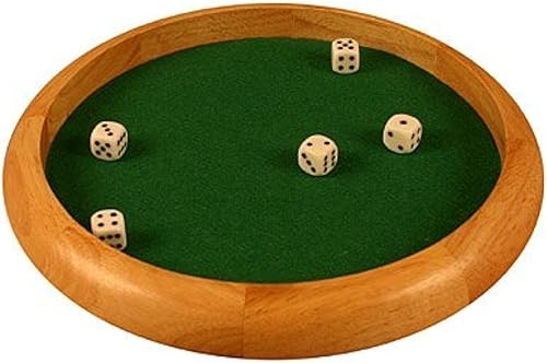 Miniatura 2 de DA Vinci - Bandeja de dados de madera de 115 pulgadas con 5 dados