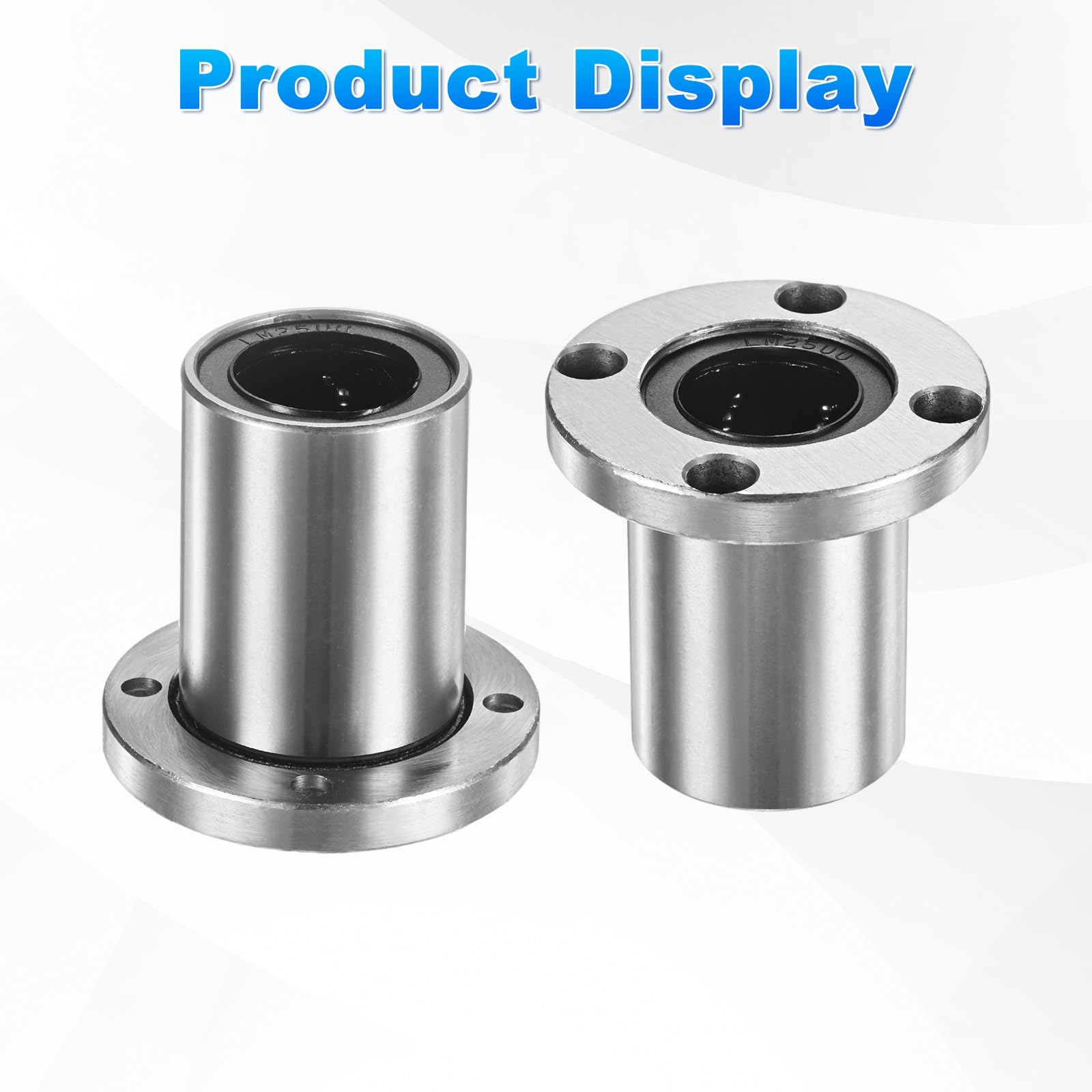 PATIKIL LMK25UU Lot de 2 roulements à billes linéaires à bride ronde avec alésage de 25 mm de diamètre extérieur 40 mm de diamètre extérieur 59 mm de long trou de 5,5 mm de long pour imprimante 3D