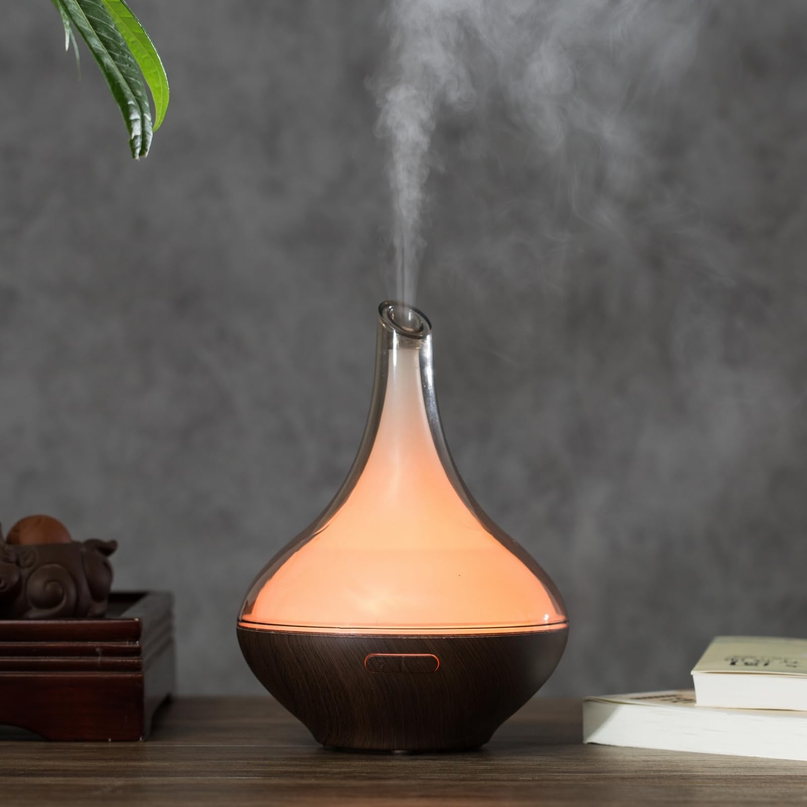 Zen'Aroma Dyfuzor olejków eterycznych Atlas, ultradźwiękowy dyfuzor do aromaterapii, elektryczny dyfuzor nawilżacza, konfigurowalne oświetlenie LED, nowoczesny design, cichy i kompaktowy