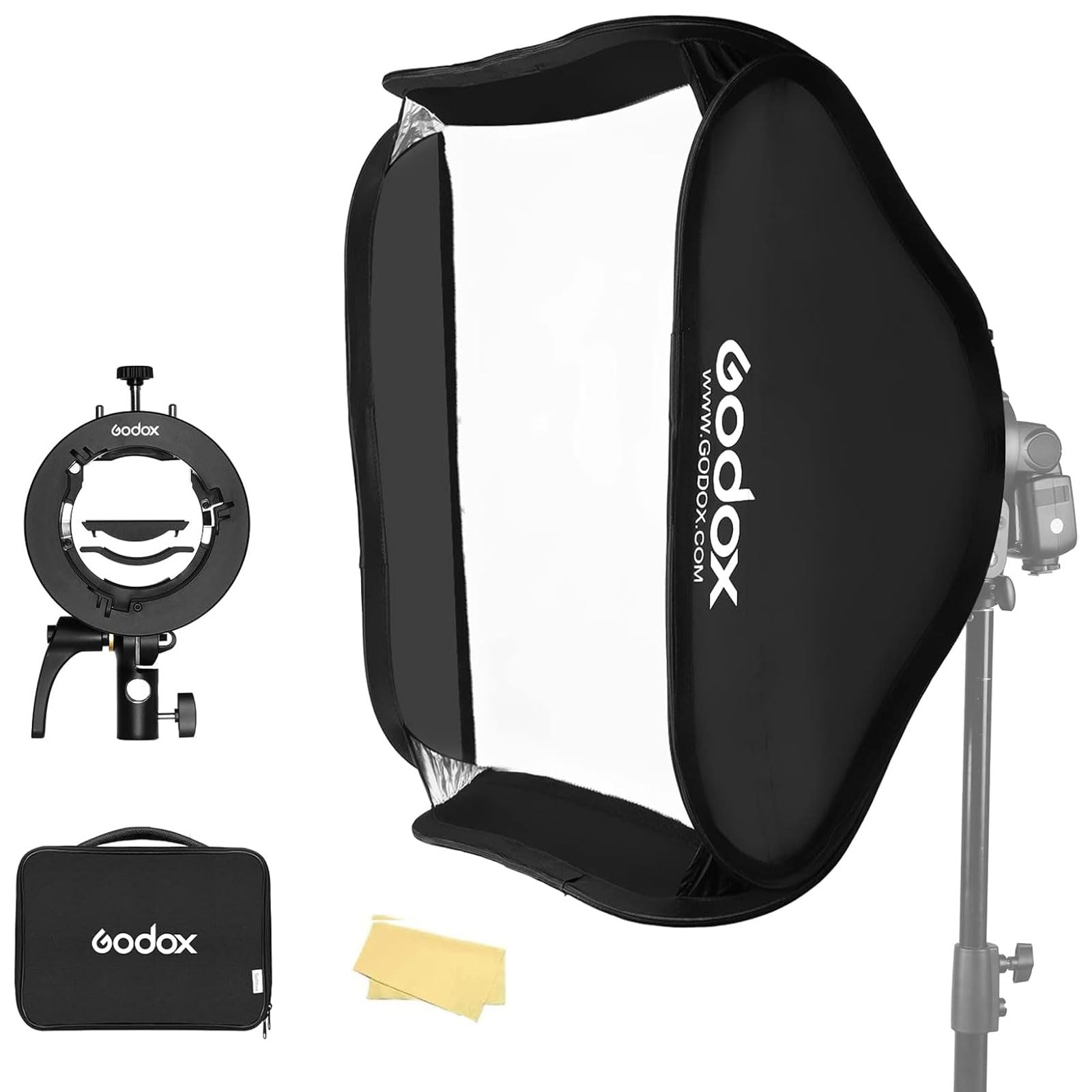 Godox S2 60x60cm 24 "*24" Kit di softbox universale pieghevole Bowen Mount S-Type Staffa per godox v1 ad400pro ad200 v860ii tt685
