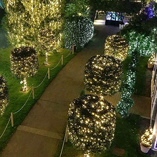 Guirlande LED extérieure super étanche de 200m avec câble vert et télécommande - 5