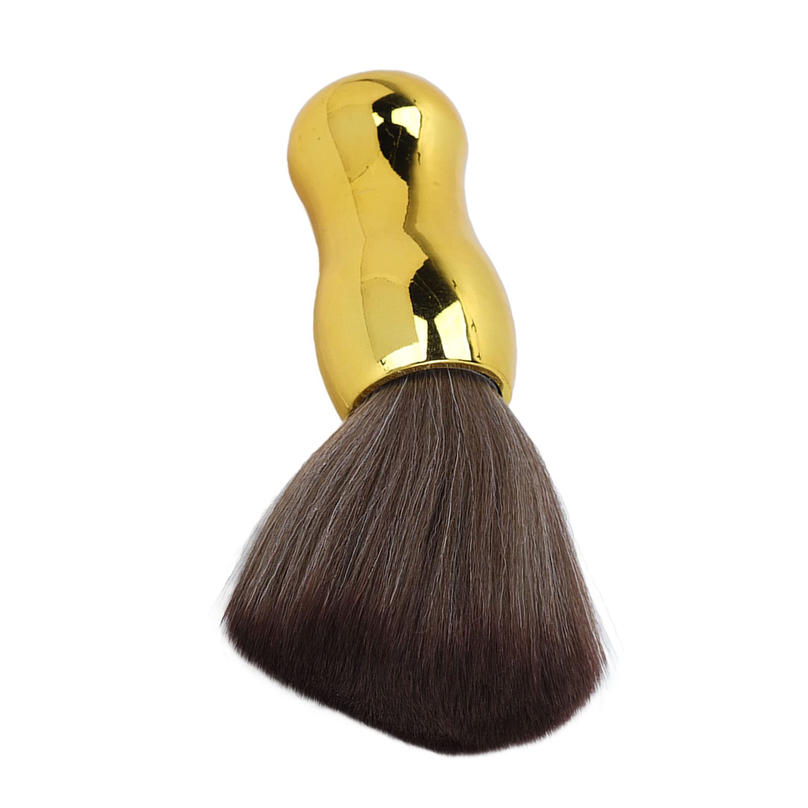 Cepillo para Peluquero, Plumero para el Cuello, Cepillo para Peluquero con Dorado, Nailon Suave para Limpieza de la Cara y el Cuellodo.