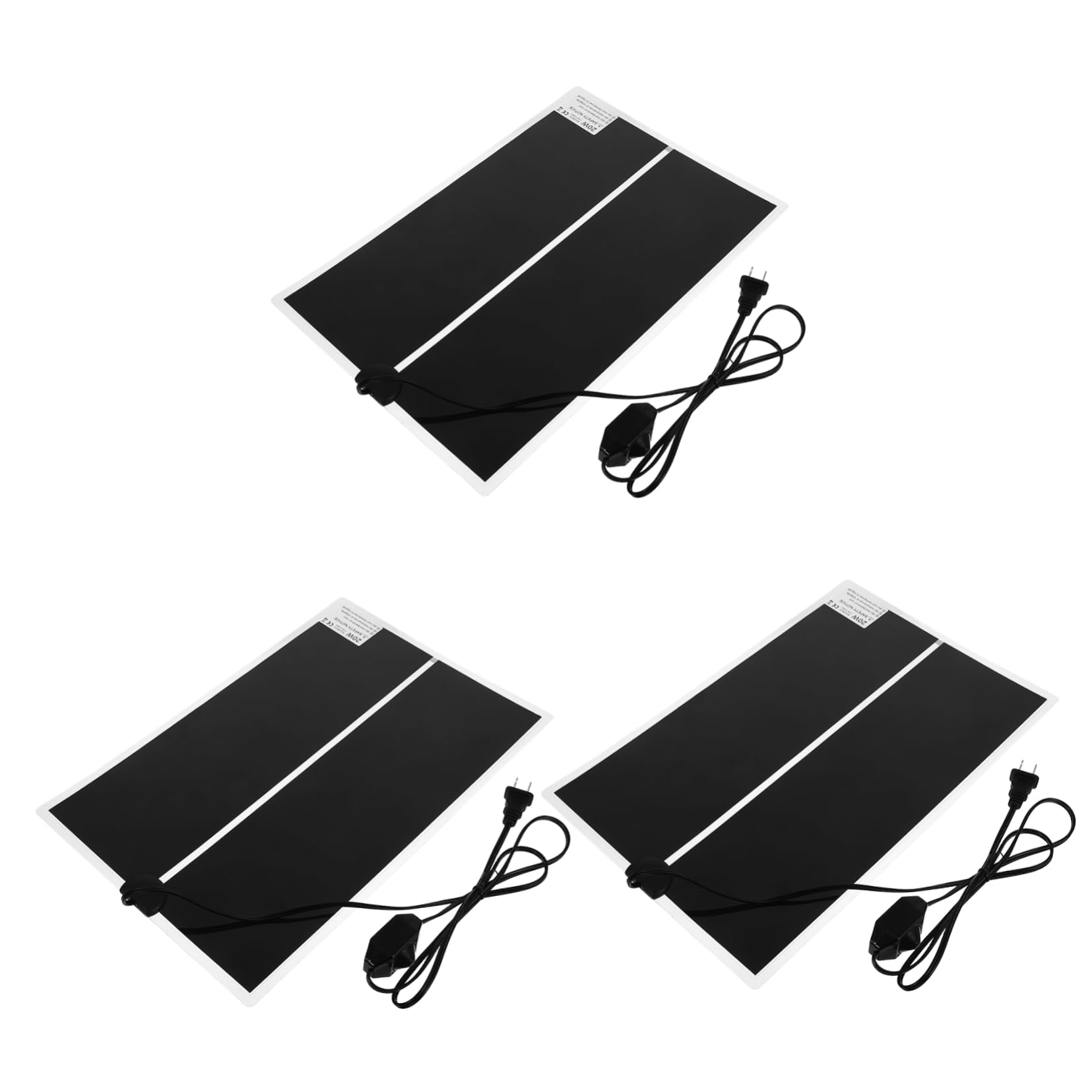 BCOATH Small Pet Reptile Tank Heat Mat 3pcs Glass Container Heating Pad for Lizards Thermostat Safe Insulation Pad Electrical Standard