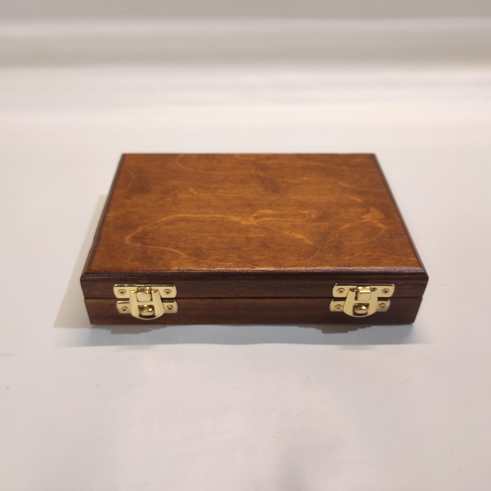 Cofanetto per monete da collezione 6 caselle 40x40 mm in legno massello e velluto, numismatica, fatto a mano in Italia - Coins&More