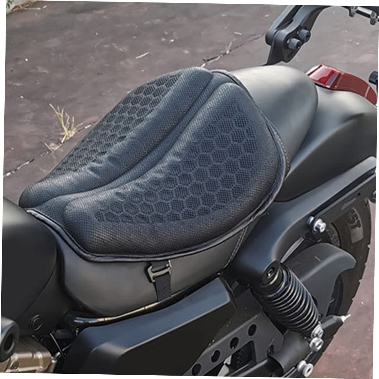 Ciieeo Motorradsitzkissen Waben 3D Atmungsaktiv Stoßfest Passend für Sommer und Winter Motorradzubehör