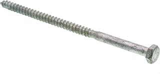 Prime-Line 9055363 Hex Lag Screws, 1/4 in. X 5 in, A307 Grade A Hot Dip Galvanized Steel, 15-Pack