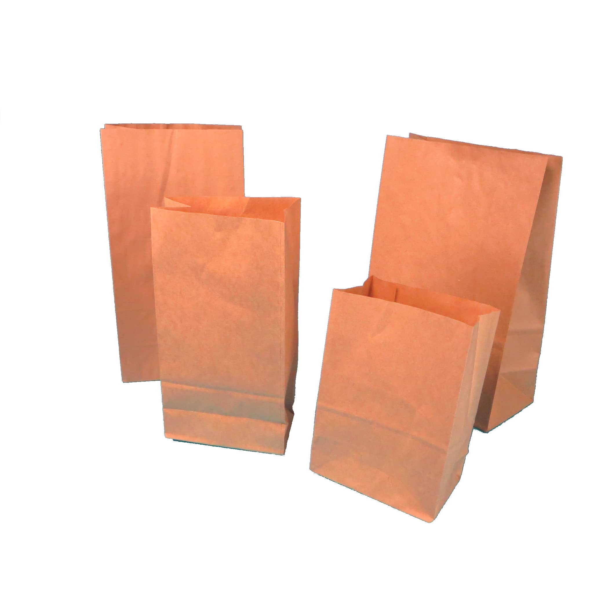 500-1000 Blockbodenbeutel Papiertüten Doggiebags braun Kraft mit Standboden versch. Größen 750-2000g - Inkl. VerpG in D (750g 125+75x180mm 1000St)
