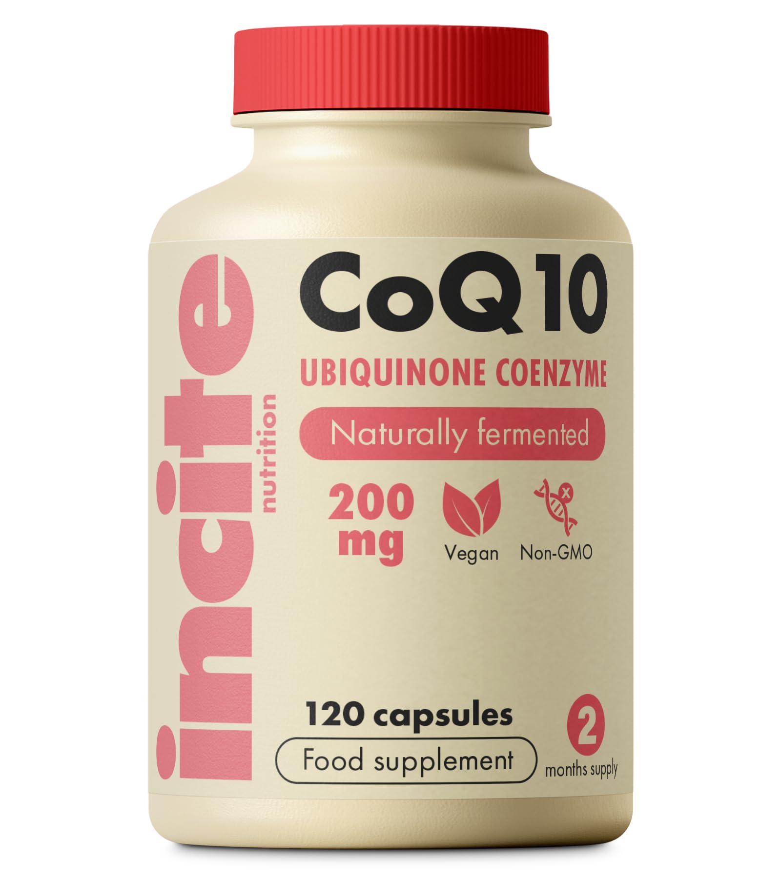 Premium CoQ10 Ubiquinone 200mg - Coenzyme Q10-120 Vegan Capsules - Naturally Fermented High Absorption - Heart, Energy & Fertility Support - Made in UK - Non-GMO - GMP Quality