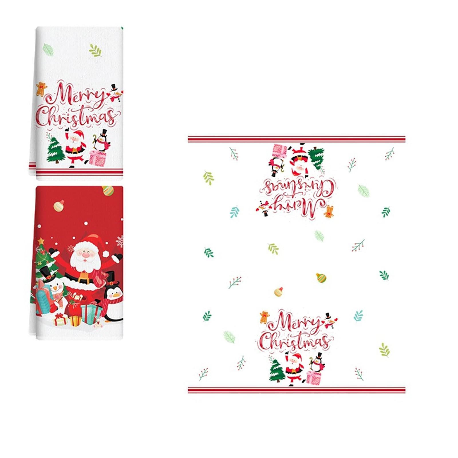 Xjdzineq Holiday-Themed Kitchen Towels Soft Absorbent Cloths for Drying, & Christmas Decor Christmas Kitchen Towels
