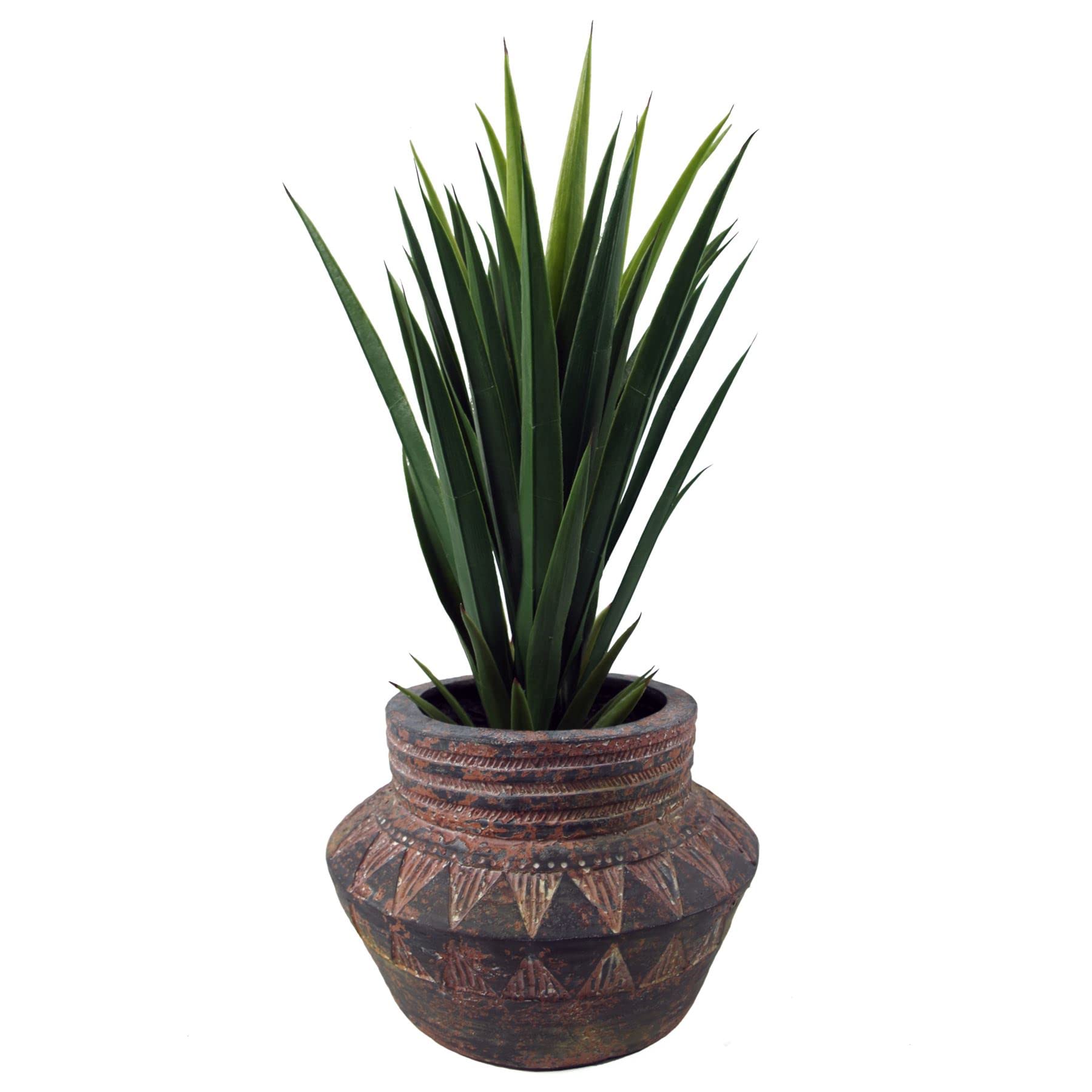 Leaf 22Cm X 34Cm Aztec Inca Large Planter Dark Brown Extra Large