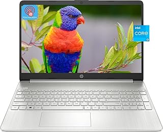 HP 2023 Newest Laptop, for Business and Students, 15.6" Touchscreen Display, Intel Core i3-1115G4 Processor, 16GB RAM, 512GB SSD, Wi-Fi, Bluetooth, Webcam, Windows 11 Home in S Mode, Natural Silver
