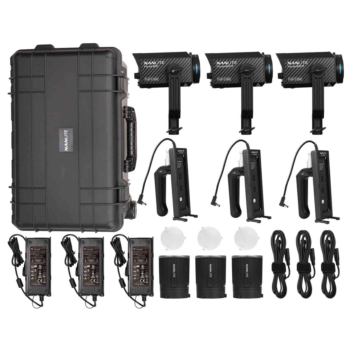 Amazon.com : Nanlite Forza 60CR RGBLAC CRMX LED 3-Light Kit, 88W