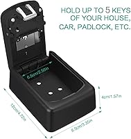 Vista 2 de ORIA Caja de bloqueo de almacenamiento de llaves, Caja de bloqueo de combinación de 4 dígitos, Caja de bloqueo montada en la pared, código Negro