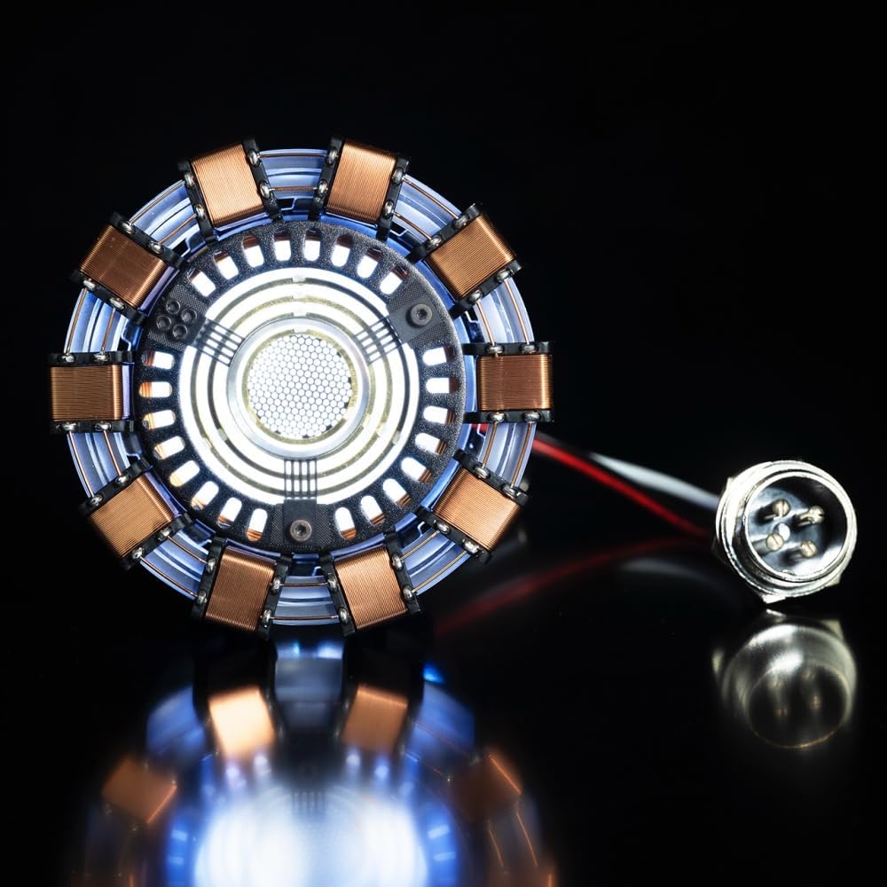 Euvdora 1:1 DIY Model Iron Man Arc Reactor MK1 LED Light Tony Stark Heart Chest Lamp Handmade Toys