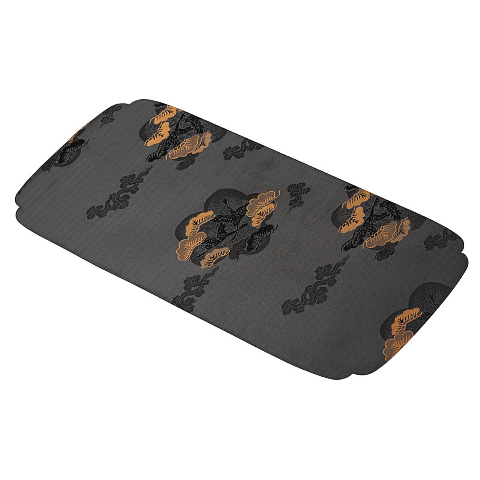 Jiawu Tea Table Mat, Elegant Multifunction Tea Set Mat for Tea Ceremony (Black)