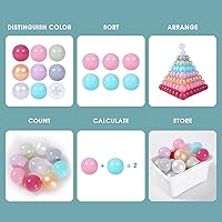 Vista 8 de Pelotas de plástico para hoyo de bolas, juego de 100 piezas, 2.2" de diámetro, sin ftalatos ni BPA, pelotas de plástico para niños pequeños