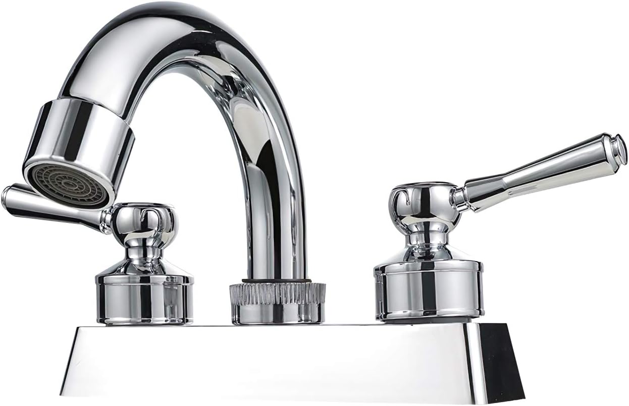 MLP-4012 Llave Para Lavabo Corona 4 Pulgadas Cromada Con Grifo Para