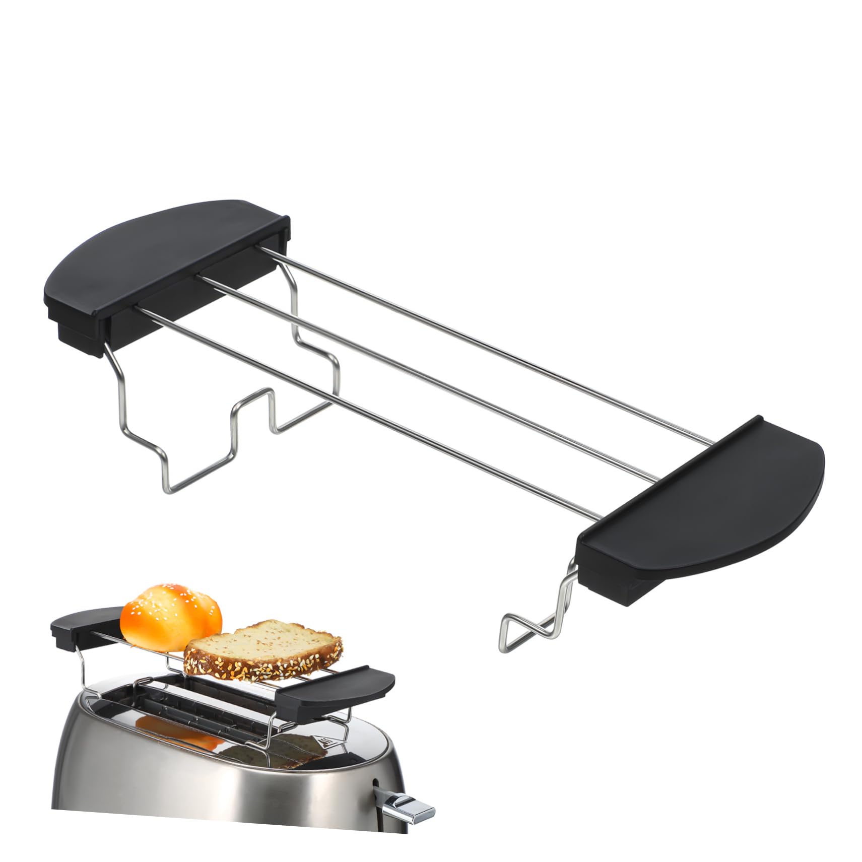 Griglia Per Tostapane In Acciaio Inox - Accessorio Per Scaldare Panini E Cibi Piatti - Foto 3