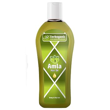 Amla Herbal Hair Oil, Stimulated Hair Growth, Reducing Hair Loss, Improve Scalp Circulation by Herboganic 5 Fl. Oz...