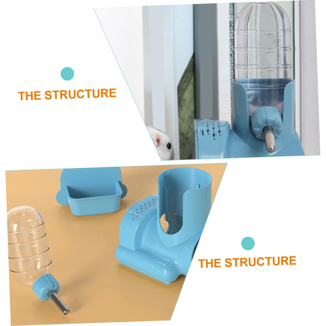 INOOMP 2stücke Multi-use Hamster Wasserspender Wiederverwendbare Tränke Für Kaninchen Meerschweinchen Und Hamster Auslaufsicher Und Praktisch Mit Futterfunktion Und Spielzeug-Design