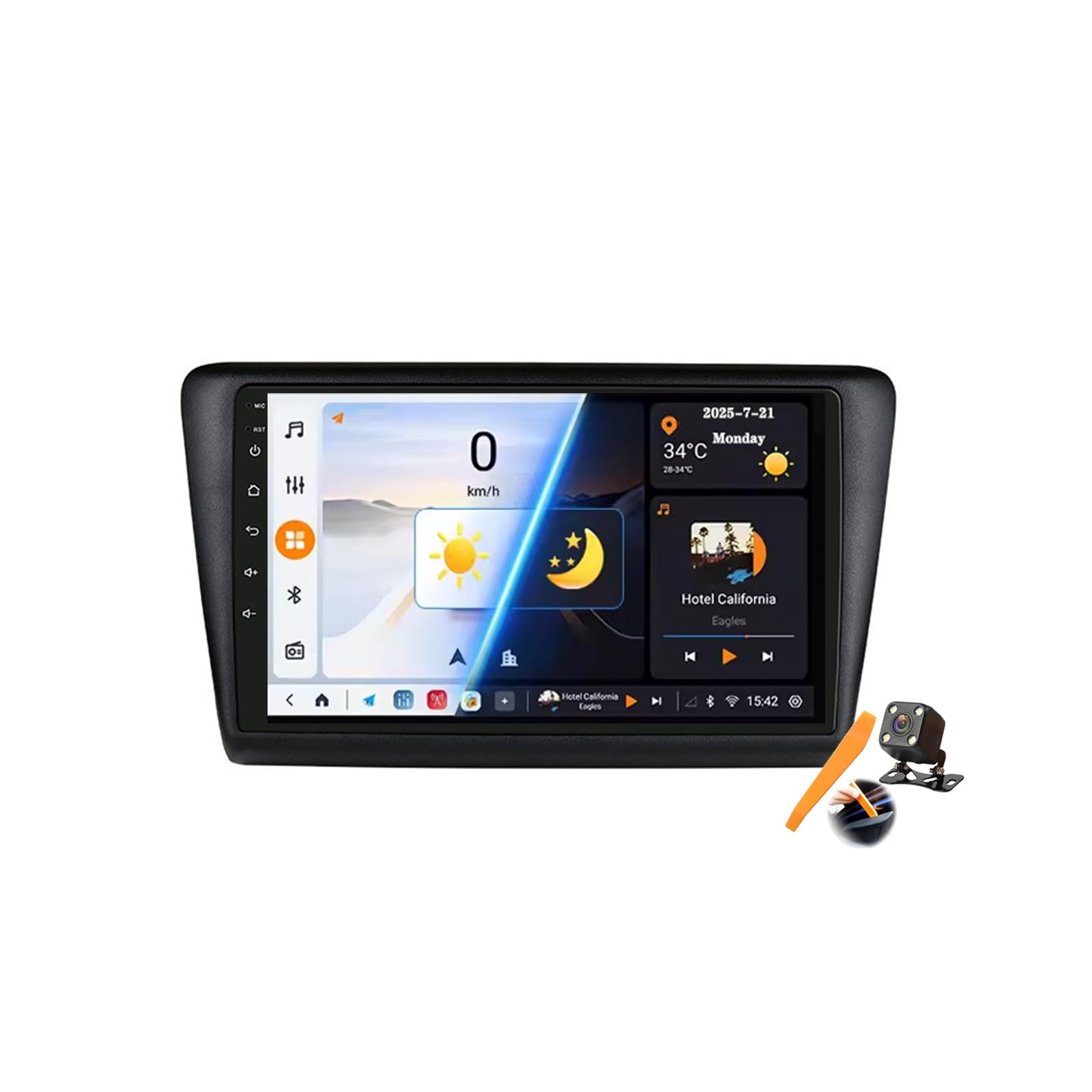 Radio GPS de 9'' con Android 15.0 para Seat Toledo y Rapid 2013-2019 8