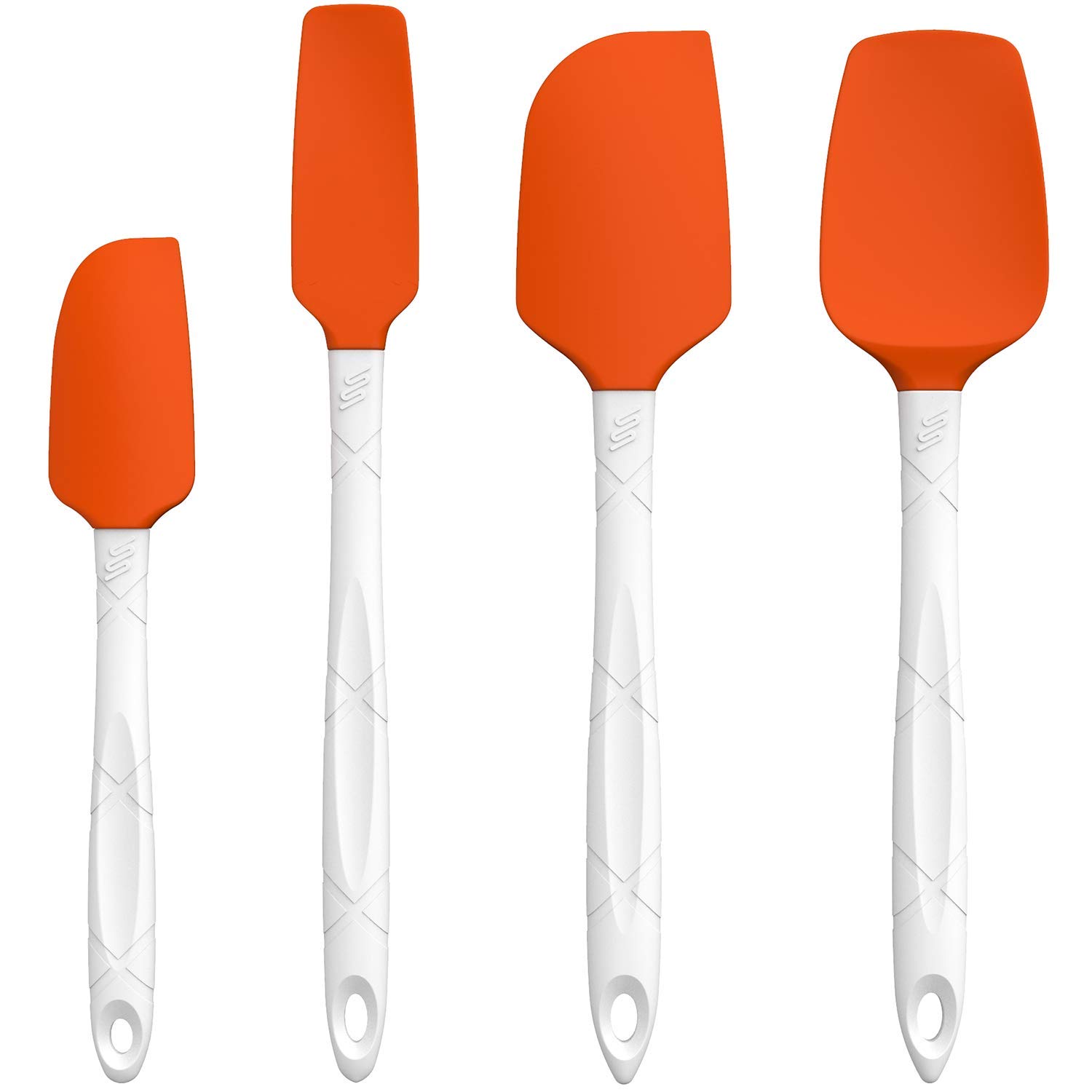 M KITCHEN WORLD Heat Resistant Silicone Spatulas Set - Rubber Spatula Kitchen Utensils Non-Stick for Cooking, Baking and M...