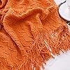 BATTILO HOME Burnt Orange Throw Blanket for Couch, Decorative Fall Throw Blanket with Tassels Halloween Throw Fall Decor, 50"x60" #5