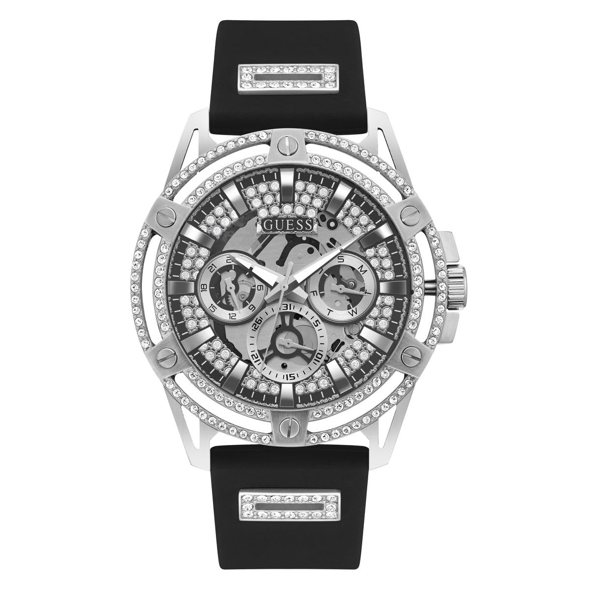 GUESS Silicone Silver Dial Men Analog Watch - Gw0537G1 (B0BN9D5S97) Amazon Price History, Amazon Price Tracker