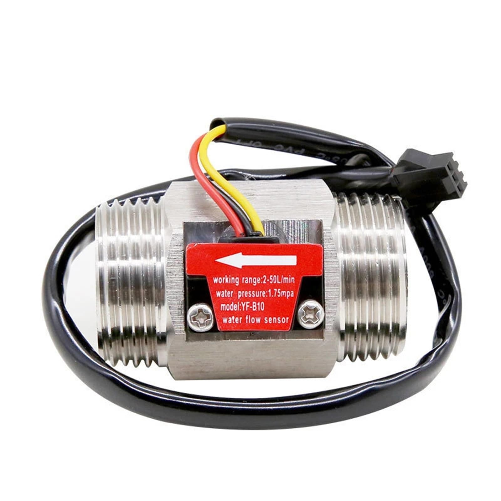 Capteur de débit d'eau 1 pouce en acier inoxydable DC 5-18V pour filetage mâle