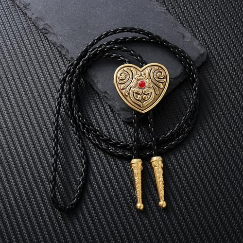 Image of Bolo Tie for Men Women Western Cowboy Bolo Tie Heart Necktie Cowboy Carter Fan
