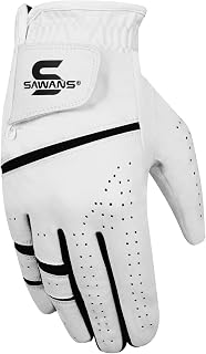SAWANS Golf Gloves Men Right Handed Golfer Durable Japanese Synthetic Flexible Hand Grip Golfing Womens Golf Glove Hit Golf Balls by Left Hand Glove Youth Softball Glove
