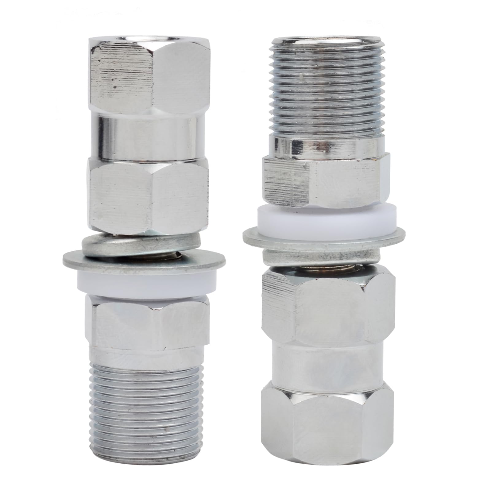 (2pcs) Heavy Chrome-Plated Brass SO-239 Stud Mount CB Ham Radio Antenna Adapter for 3/8-24 Threads Mount, fit Any 1/2 inch Hole