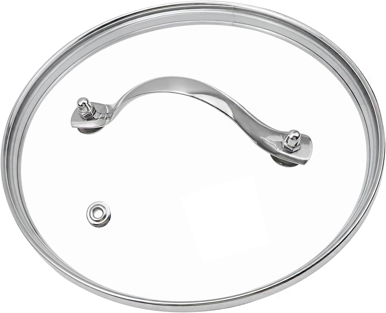 Product image of 7" Tempered Glass Pan Lid with Steam Vent, Thickened to 4mm and Dishwasher Safe and Oven up to 480℉, Universal Lid Fit for Cast Iron Skillets, Frying Saute Pan, Cooking Pot