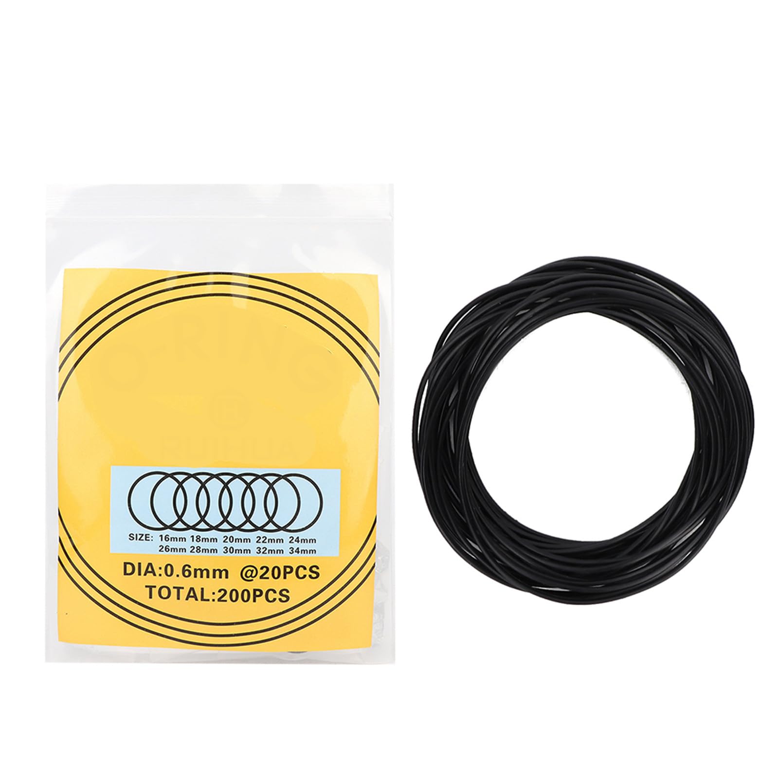 Restokki Rubber Seal Watch Back Cover Gaskets Repair Tool Kit 200pcs