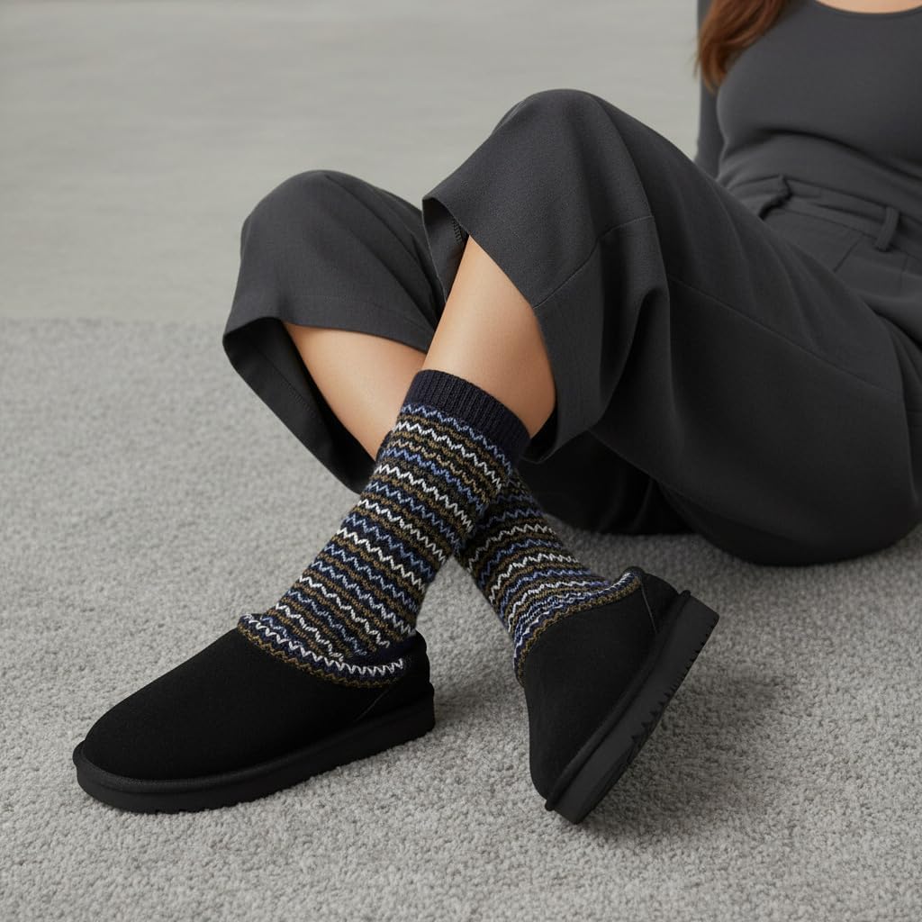 CUSHIONAIRE Keto Womens Slippers Slip-On Suede Mule Slipper - Cozy & Stylish, Memory Foam & Faux Fur Lining, Wide Widths Available - Image 6