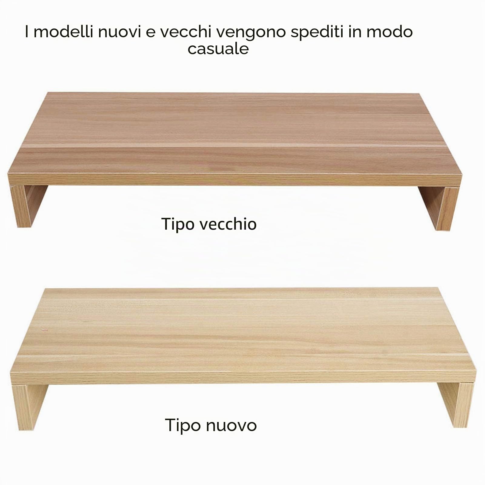 Wakects Supporto per Computer Portatile e Schermo in Legno, per Casa e Ufficio, 49,5 x 19,8 x 7,6 cm