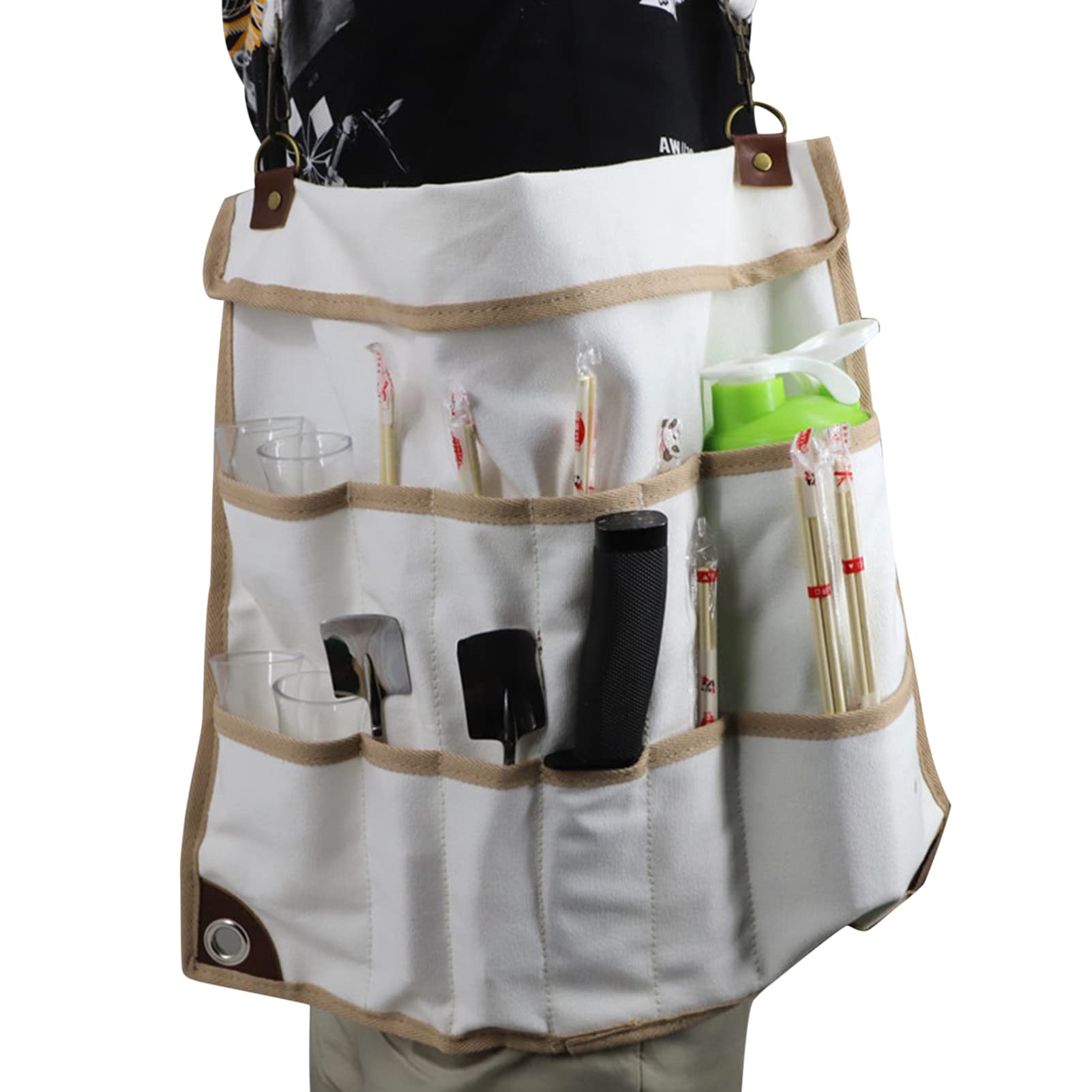 POHOVE Borsa Portacoltelli A Rotolo In Tela 45x52 Cm – 7 Scomparti Per Chef E Campeggio