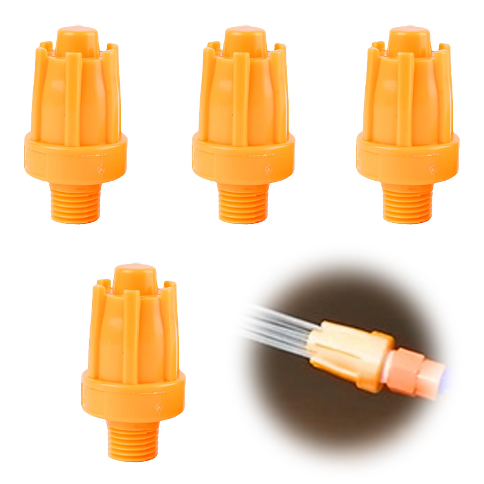 XCSJ Pack of 4 wind jet air nozzles, round wind jet air blower air spray nozzle