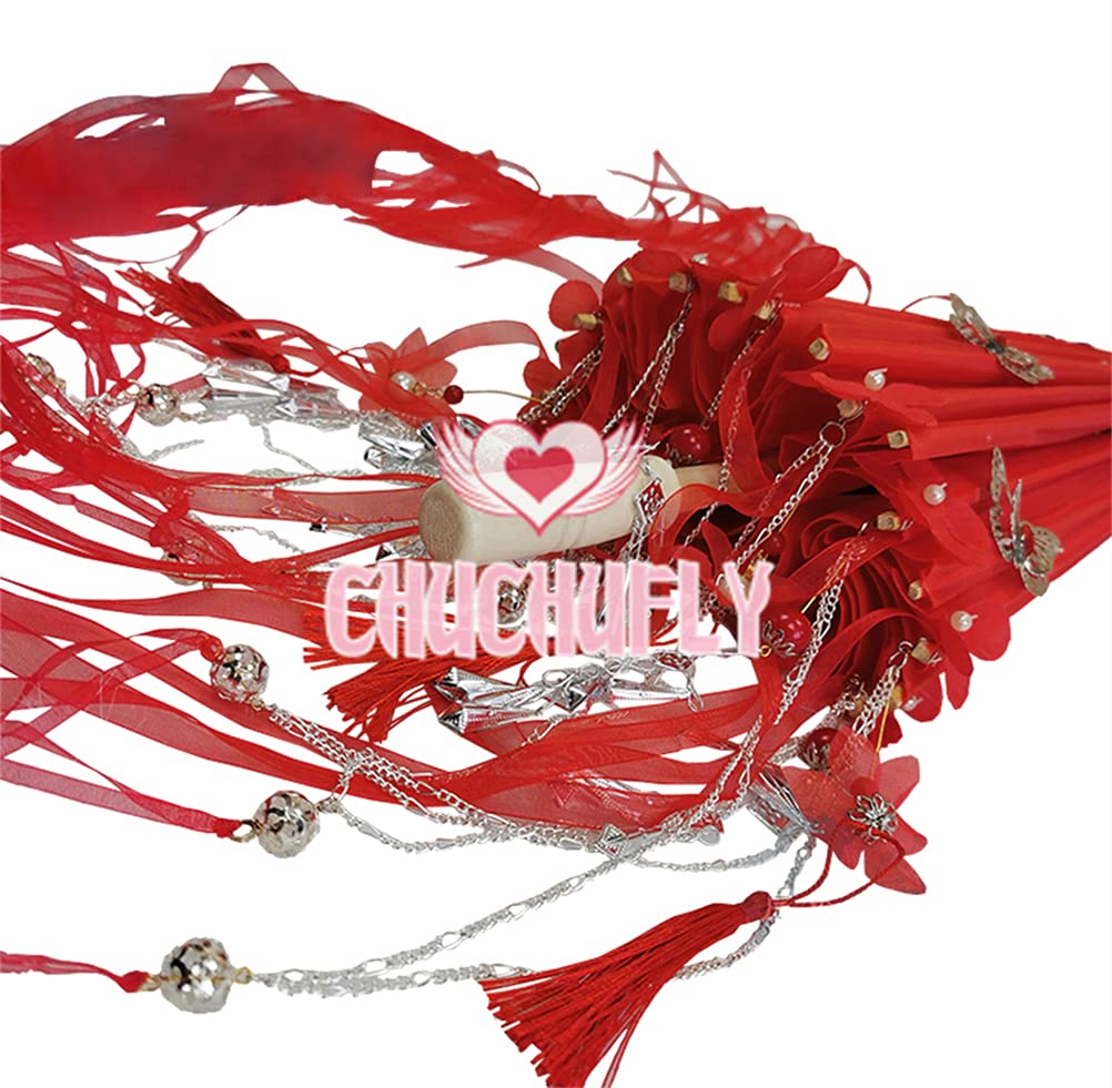 Amazon.co.jp: 天官賜福 花城 三郎 血雨探花 銀蝶傘 赤い傘 COSPLAY