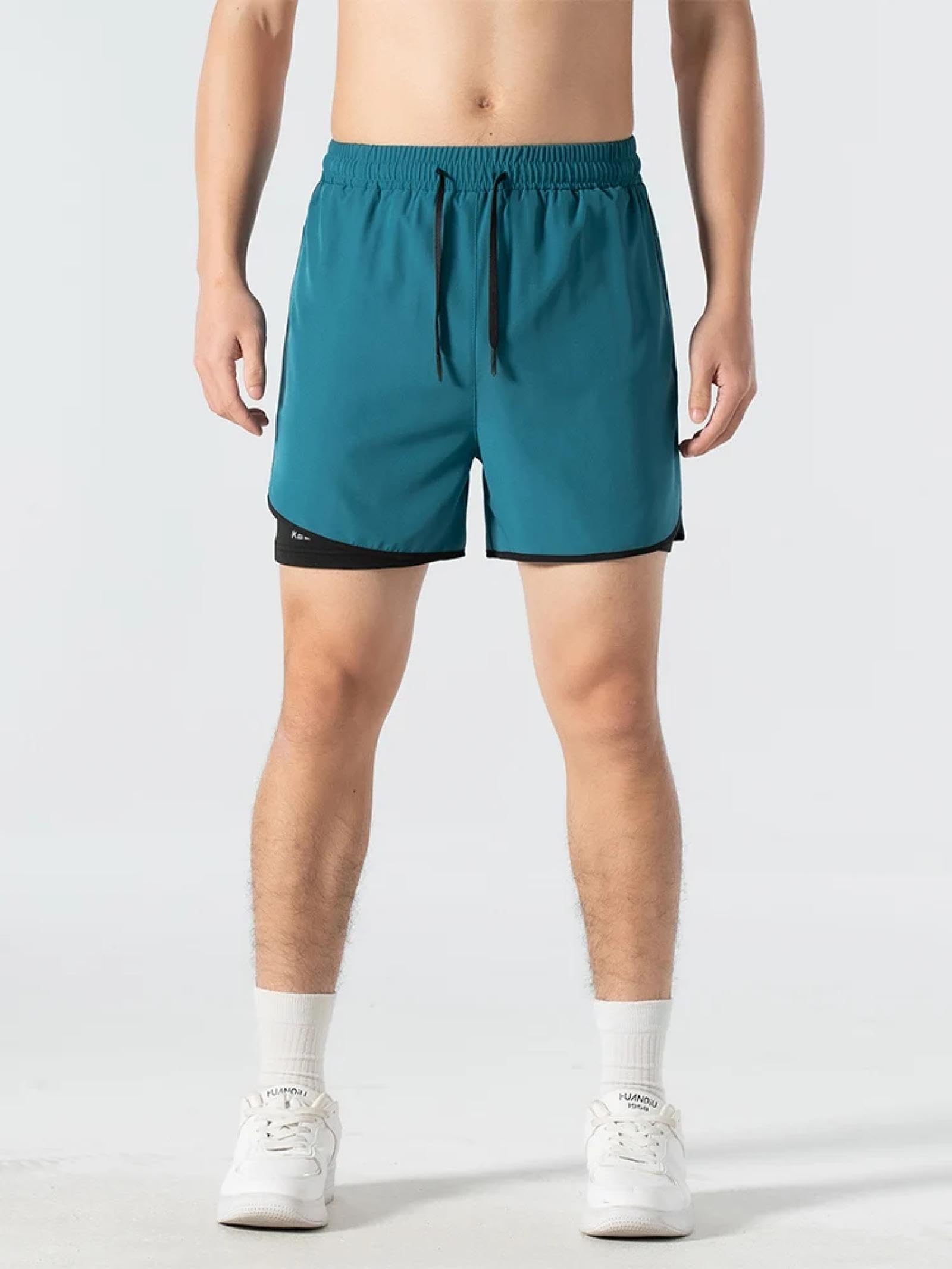 Pantaloncini Uomo Shorts Sportivi Tasche Pantaloncini Uomo Dry Sports L(30) Verde Militare